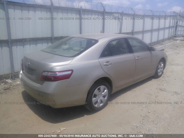 4T1BE46K57U617015 - 2007 TOYOTA CAMRY NEW GENERAT CE/LE/XLE/SE GOLD photo 4