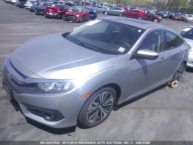 2HGFC1F70GH638722 - 2016 HONDA CIVIC EXL SILVER photo 2