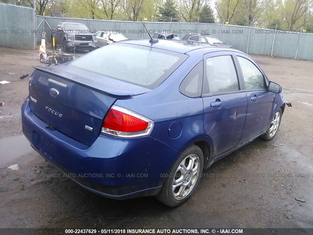 1FAHP36N69W118010 - 2009 FORD FOCUS SES BLUE photo 4