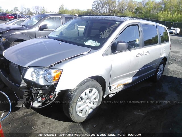 2C4RDGBG4HR751456 - 2017 DODGE GRAND CARAVAN SE SILVER photo 2