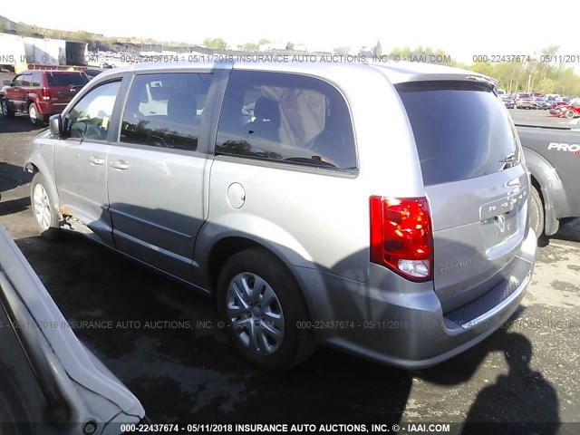 2C4RDGBG4HR751456 - 2017 DODGE GRAND CARAVAN SE SILVER photo 3