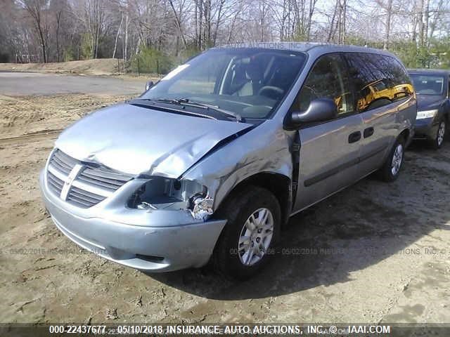 1D4GP24R96B510233 - 2006 DODGE GRAND CARAVAN SE BLUE photo 2