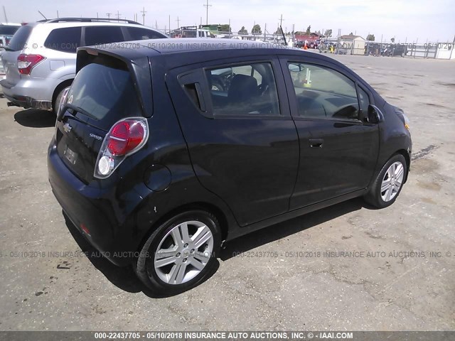 KL8CD6S95EC410310 - 2014 CHEVROLET SPARK 1LT BLACK photo 4