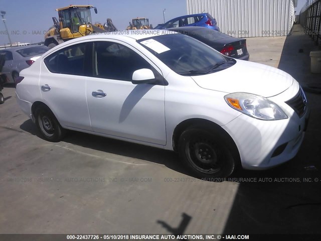 3N1CN7AP0CL866505 - 2012 NISSAN VERSA S/SV/SL WHITE photo 1