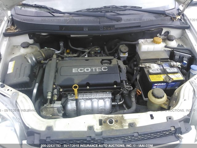 KL1TD5DE4BB135890 - 2011 CHEVROLET AVEO LS/LT 白色 照片 10