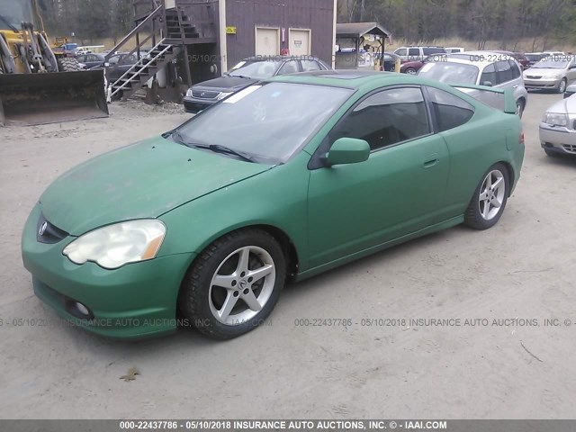 JH4DC53002C016846 - 2002 ACURA RSX TYPE-S GREEN photo 2