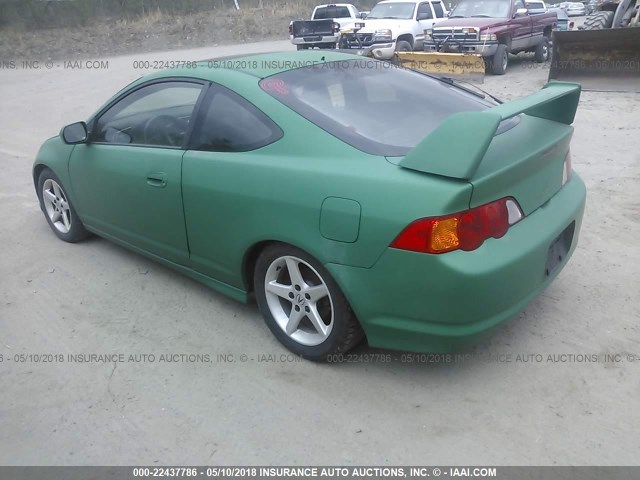 JH4DC53002C016846 - 2002 ACURA RSX TYPE-S GREEN photo 3