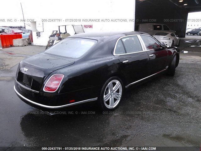 SCBBB7ZHXCC017060 - 2012 BENTLEY MULSANNE BLACK photo 4