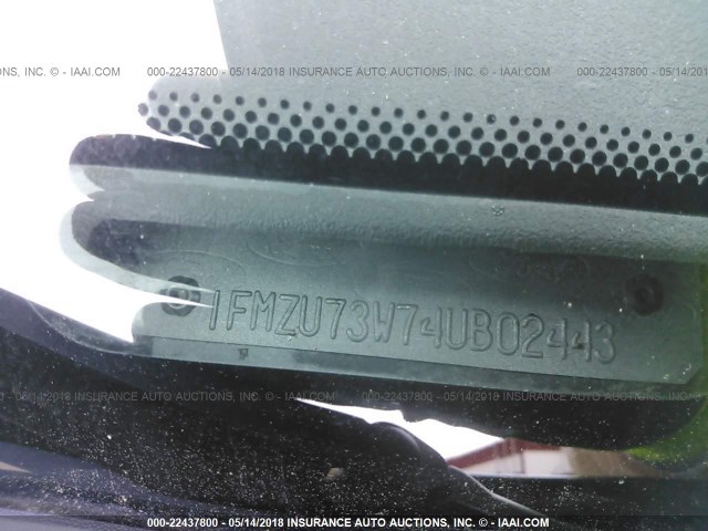 1FMZU73W74UB02443 - 2004 FORD EXPLORER XLT/XLT SPORT/NBX BLACK photo 9