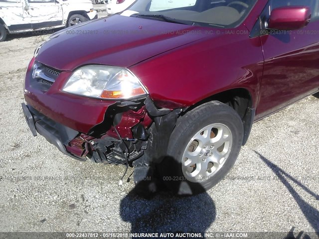 2HNYD18862H543952 - 2002 ACURA MDX TOURING RED photo 6