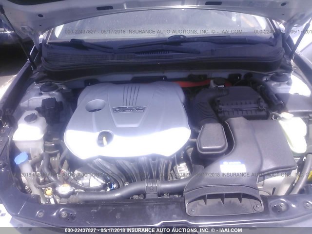 KMHEC4A44DA069484 - 2013 HYUNDAI SONATA HYBRID SILVER photo 10