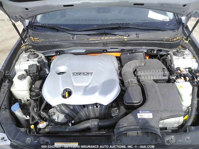 KMHEC4A46BA008067 - 2011 HYUNDAI SONATA HYBRID SILVER photo 10