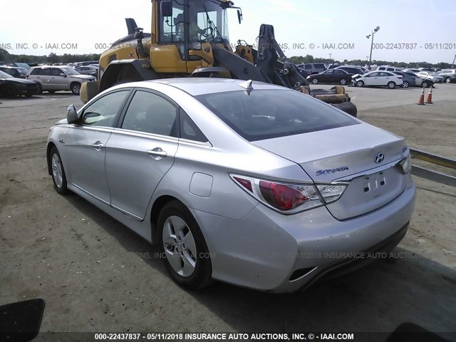 KMHEC4A46BA008067 - 2011 HYUNDAI SONATA HYBRID SILVER photo 3