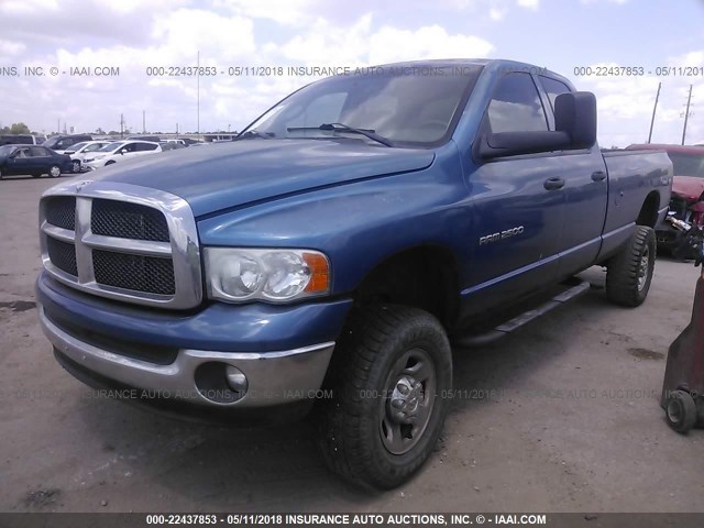 3D7KU28C73G710235 - 2003 DODGE RAM 2500 ST/SLT BLUE photo 2