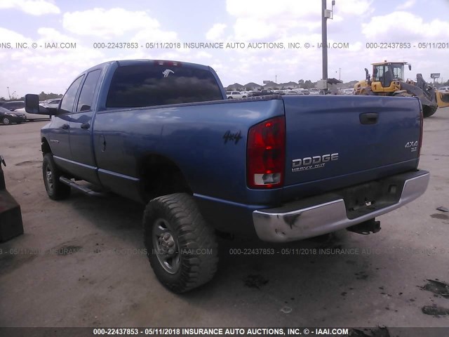 3D7KU28C73G710235 - 2003 DODGE RAM 2500 ST/SLT BLUE photo 3