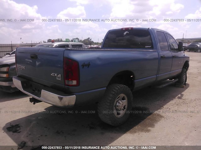 3D7KU28C73G710235 - 2003 DODGE RAM 2500 ST/SLT BLUE photo 4