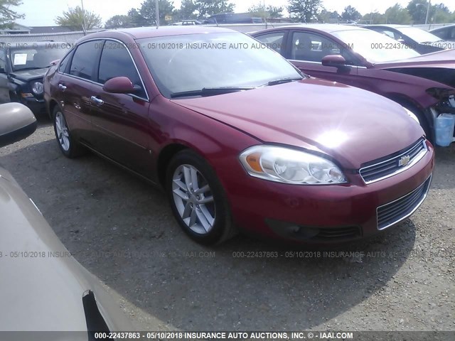 2G1WU583781250435 - 2008 CHEVROLET IMPALA LTZ RED photo 1