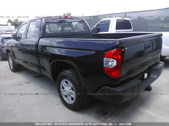 5TFRM5F14HX112229 - 2017 TOYOTA TUNDRA DOUBLE CAB SR/SR5 BLACK photo 3