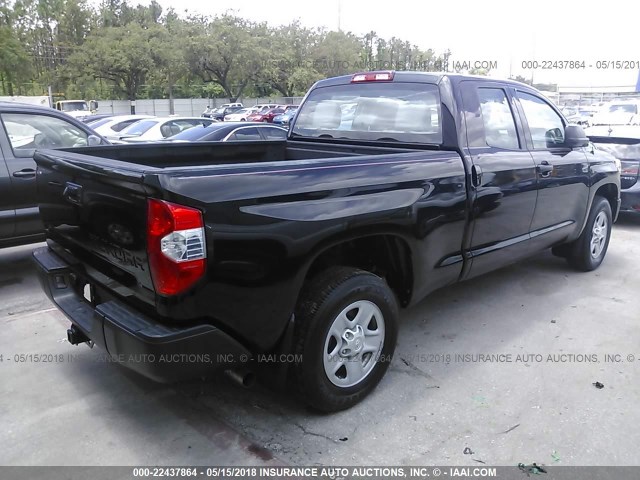 5TFRM5F14HX112229 - 2017 TOYOTA TUNDRA DOUBLE CAB SR/SR5 BLACK photo 4