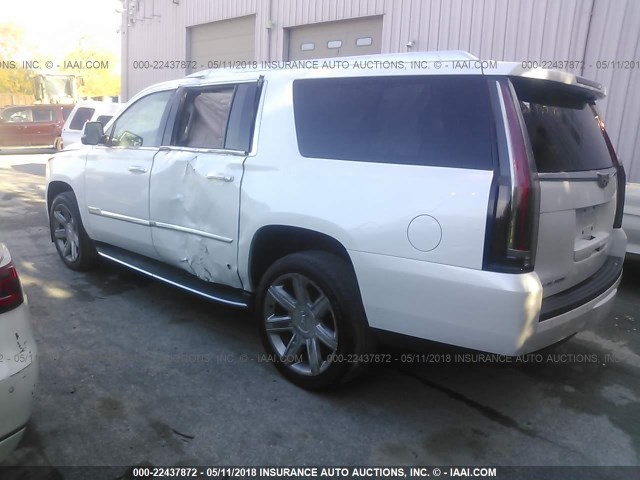 1GYS4HKJXGR367795 - 2016 CADILLAC ESCALADE ESV LUXURY WHITE photo 3