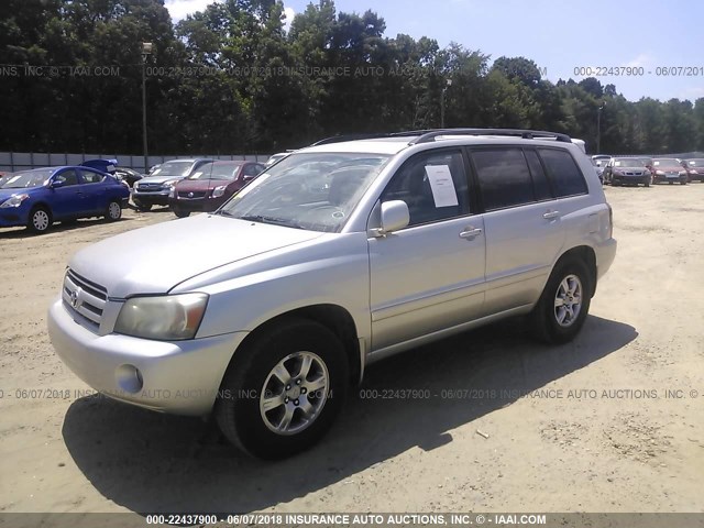 JTEGP21A270134950 - 2007 TOYOTA HIGHLANDER SPORT SILVER photo 2