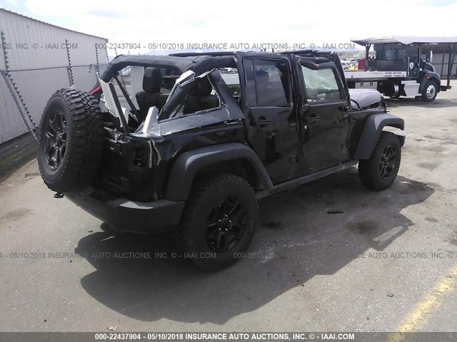 1C4BJWDG3GL339229 - 2016 JEEP WRANGLERUNLIMITED SPORT BLACK photo 4