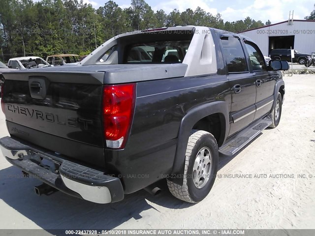 3GNEC12T44G287281 - 2004 CHEVROLET AVALANCHE C1500 BLACK photo 4