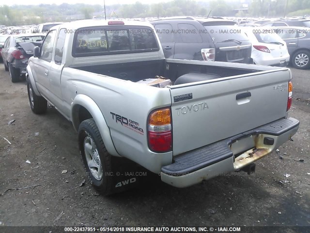 5TEWN72N61Z761338 - 2001 TOYOTA TACOMA XTRACAB SILVER photo 3