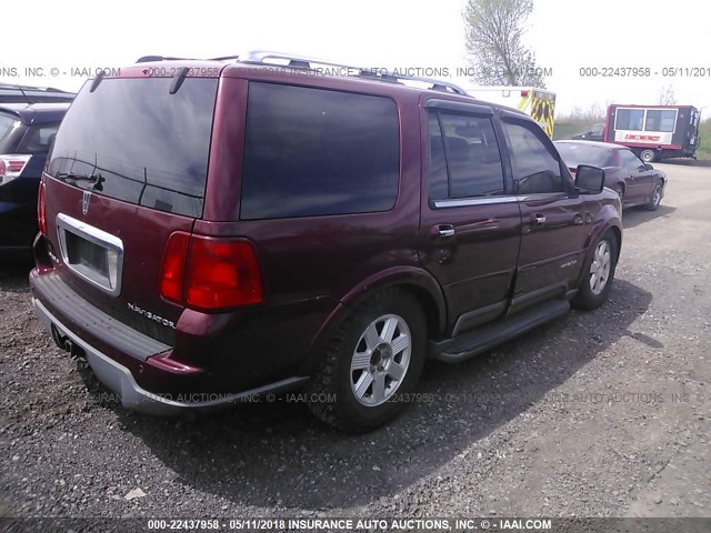 5LMFU28R74LJ01532 - 2004 LINCOLN NAVIGATOR RED photo 4