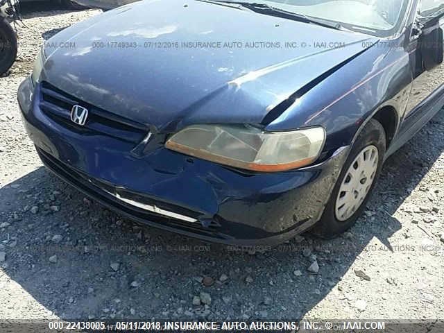 1HGCF86692A053056 - 2002 HONDA ACCORD VALUE BLUE photo 6