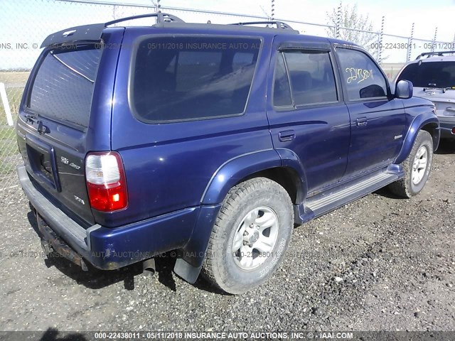 JT3HN86R420372781 - 2002 TOYOTA 4RUNNER SR5 BLUE photo 4