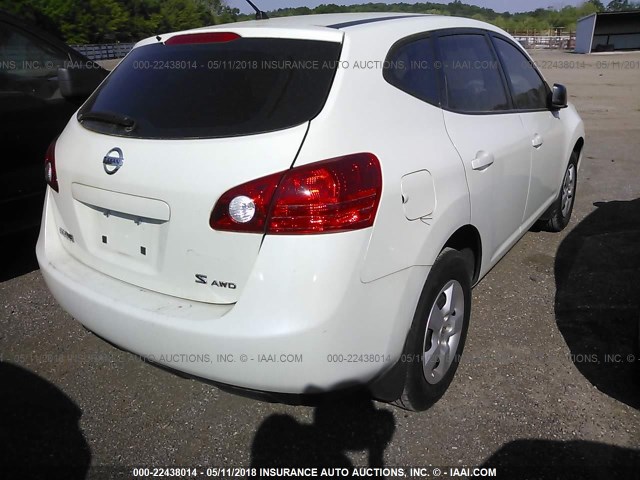 JN8AS58V58W138061 - 2008 NISSAN ROGUE S/SL WHITE photo 4