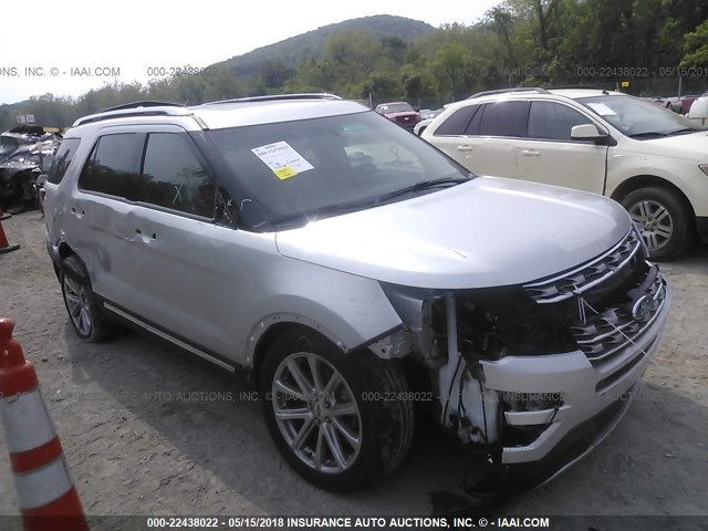 1FM5K7F87GGA71022 - 2016 FORD EXPLORER LIMITED SILVER photo 1