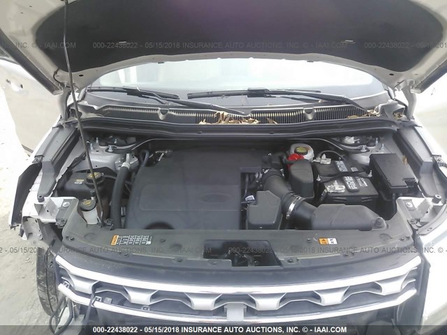 1FM5K7F87GGA71022 - 2016 FORD EXPLORER LIMITED 银色 照片 10