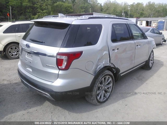 1FM5K7F87GGA71022 - 2016 FORD EXPLORER LIMITED 银色 照片 4