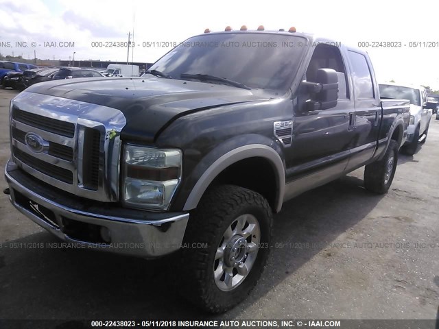 1FTSW21R68ED52983 - 2008 FORD F250 SUPER DUTY BROWN photo 2