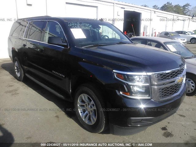 1GNSKJKC0FR260443 - 2015 CHEVROLET SUBURBAN K1500 LT BLACK photo 1