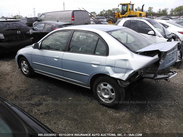 JHMES95614S002026 - 2004 HONDA CIVIC HYBRID BLUE photo 3