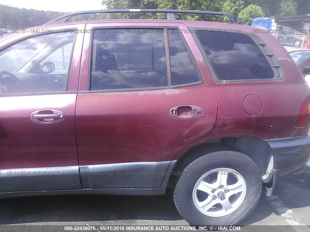 KM8SB12B74U598069 - 2004 HYUNDAI SANTA FE GL BURGUNDY photo 6