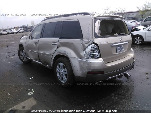 4JGBF71E77A146972 - 2007 MERCEDES-BENZ GL 450 4MATIC GOLD photo 3