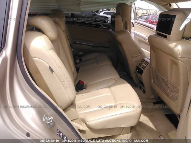 4JGBF71E77A146972 - 2007 MERCEDES-BENZ GL 450 4MATIC GOLD photo 8