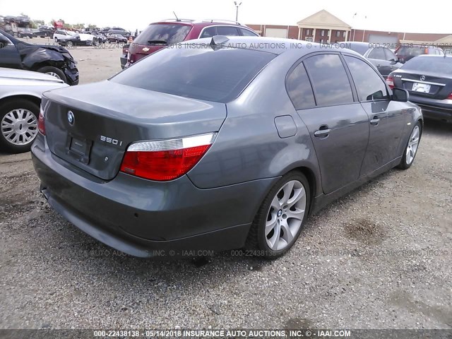 WBANB53566CN93288 - 2006 BMW 550 I GRAY photo 4