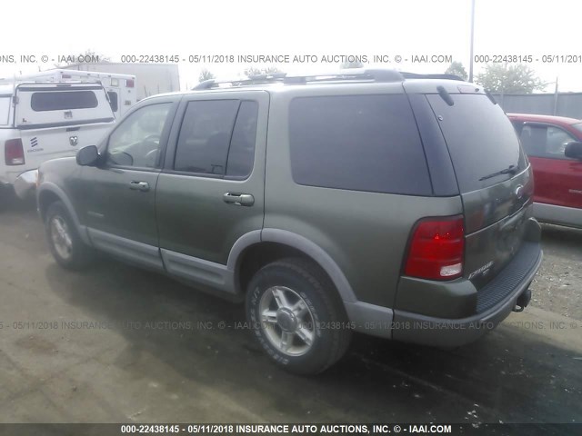 1FMDU73W62ZA66996 - 2002 FORD EXPLORER XLT GREEN photo 3