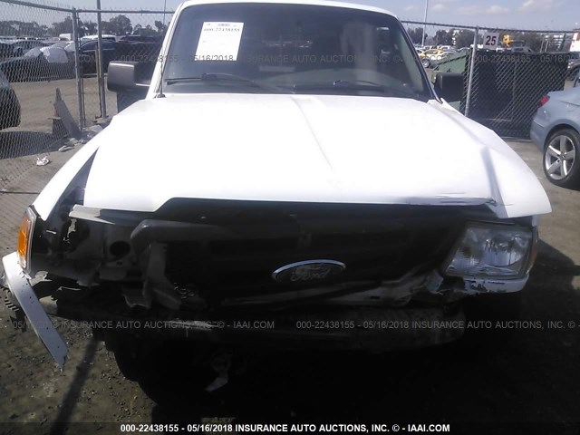 1FTYR14U67PA88937 - 2007 FORD RANGER SUPER CAB WHITE photo 6