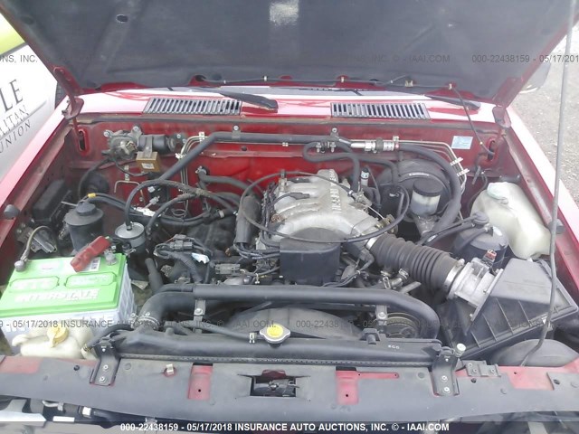 1N6HD16Y1SC311929 - 1995 NISSAN TRUCK KING CAB SE/KING CAB XE RED photo 10