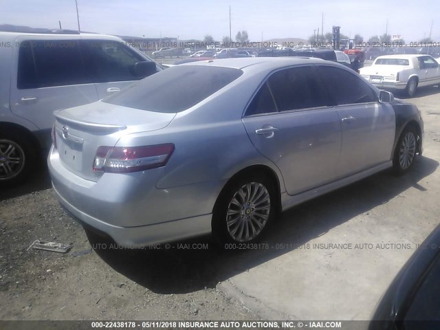 4T1BF3EK0AU097077 - 2010 TOYOTA CAMRY SE/LE/XLE SILVER photo 4