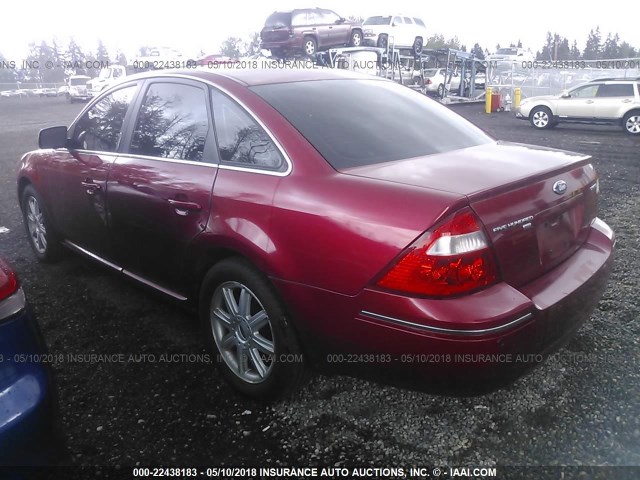 1FAHP28186G171611 - 2006 FORD FIVE HUNDRED LIMITED MAROON photo 3