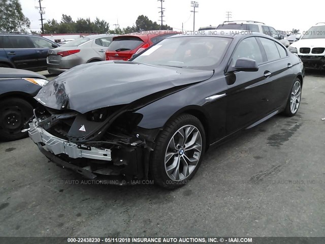 WBA6B2C56ED128957 - 2014 BMW 650 I/GRAN COUPE BLACK photo 2