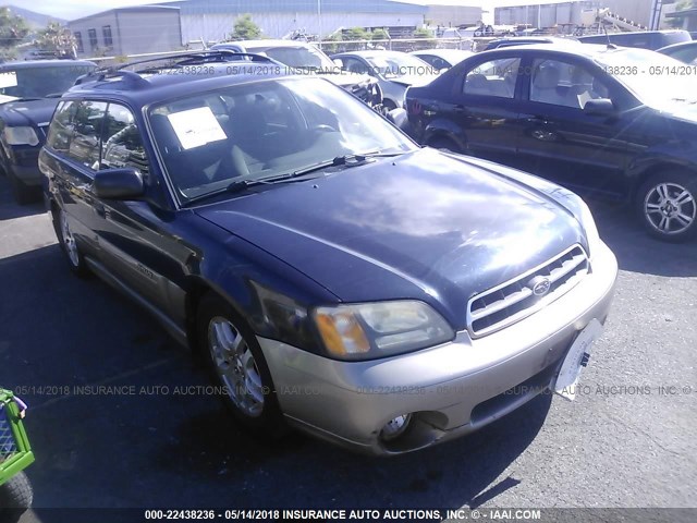 4S3BH665327610363 - 2002 SUBARU LEGACY OUTBACK BLUE photo 1