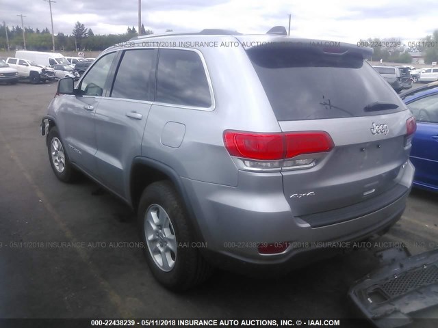 1C4RJFAG8GC480574 - 2016 JEEP GRAND CHEROKEE LAREDO GRAY photo 3